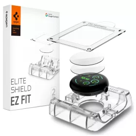   Spigen EliteShield EZ Fit Google Pixel Watch 3 / 4 / 5 (45mm) kijelzővédő fólia felhelyező kerettel (2db)
