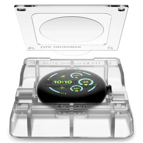 Spigen EliteShield EZ Fit Google Pixel Watch 3 / 4 / 5 (45mm) kijelzővédő fólia felhelyező kerettel (2db)