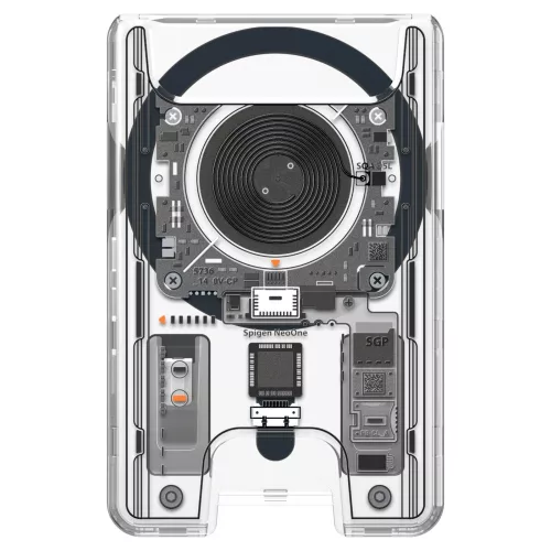 Spigen Ultra Hybrid mágneses kártyatartó, MagSafe, Zero One, átlátszó