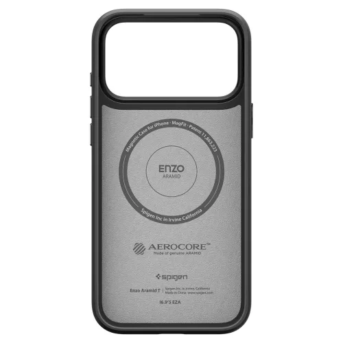 Spigen Enzo Aramid T MagFit Apple iPhone 17 Pro tok, MagSafe, Black, fekete