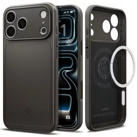   Spigen Thin Fit MagFit Apple iPhone 18 Pro / 17 Pro tok, MagSafe, Gunmetal, szürke