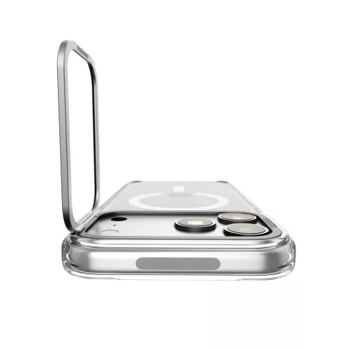 Spigen Ultra Hybrid Optik S Apple iPhone 18 Pro Max / 17 Pro Max tok, MagSafe, Clear Silver, átlátszó-ezüst