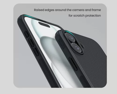 Nillkin Super Frosted PRO Apple iPhone 16 műanyag hátlap tok, fekete