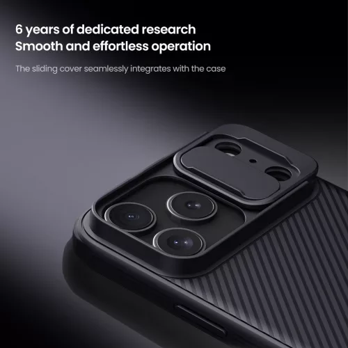 Nillkin CamShield Pro Apple iPhone 18 Pro Max / 17 Pro Max műanyag hátlap tok kameravédelemmel, MagSafe, fekete