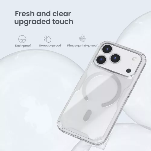 Nillkin Nature Pro Apple iPhone 18 Pro / 17 Pro mágneses hátlap tok, átlátszó