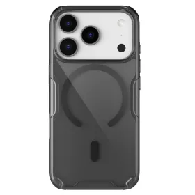   Nillkin Nature Pro Apple iPhone 18 Pro / 17 Pro mágneses hátlap tok, átlátszó-fekete