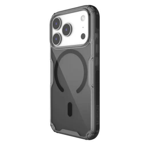 Nillkin Nature Pro Apple iPhone 18 Pro / 17 Pro mágneses hátlap tok, átlátszó-fekete