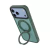 Tactical MagForce Hyperstand Apple iPhone 17 Pro Max/18 Pro Max tok, gyűrűs kitámasztóval, MagSafe, átlátszó-zöld