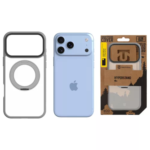 Tactical MagForce Hyperstand Apple iPhone 17 Pro Max/18 Pro Max tok, gyűrűs kitámasztóval, MagSafe, átlátszó-zöld