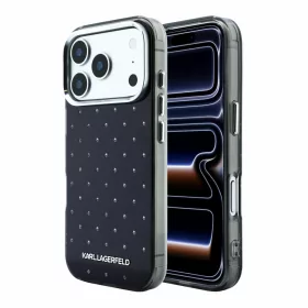   Karl Lagerfeld IML Rhinestones Allover Apple iPhone 18 Pro / 17 Pro tok, fekete