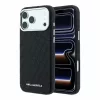 Karl Lagerfeld PU Grained Allover Semi Wrap Apple iPhone 18 Pro / 17 Pro tok, MagSafe, fekete-ezüst