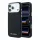 Karl Lagerfeld PU Grained Allover Semi Wrap Apple iPhone 18 Pro / 17 Pro tok, MagSafe, fekete-ezüst