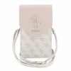 Guess PU Leather+Grained 4G Metal Logo táska / telefon tartó táska, rózsaszín