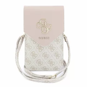   Guess PU Leather+Grained 4G Metal Logo táska / telefon tartó táska, rózsaszín