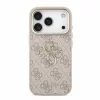 Guess PU 4G Metal Logo Strap Apple iPhone 18 Pro / iPhone 17 Pro hátlap tok karpánttal, rózsaszín