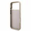 Guess PU 4G Metal Logo Strap Apple iPhone 18 Pro / iPhone 17 Pro hátlap tok karpánttal, rózsaszín