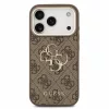 Guess PU 4G Metal Logo Strap Apple iPhone 18 Pro / iPhone 17 Pro hátlap tok karpánttal, barna
