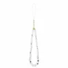 Guess IML Flowers Allover Strap Apple iPhone 18 Pro / iPhone 17 Pro hátlap tok karpánttal, MagSafe, fehér