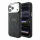 Guess PU Leather 4G Gold Frame Embossed Apple iPhone 18 Pro / iPhone 17 Pro hátlap tok, MagSafe, fekete-arany