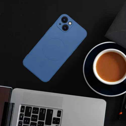 Silicone Mag Apple iPhone 18 Pro / 17 Pro szilikon hátlap tok, MagSafe, sötétkék