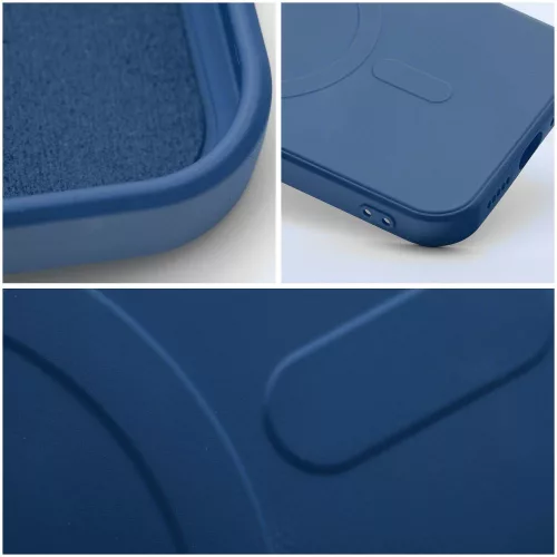 Silicone Mag Apple iPhone 18 Pro / 17 Pro szilikon hátlap tok, MagSafe, sötétkék