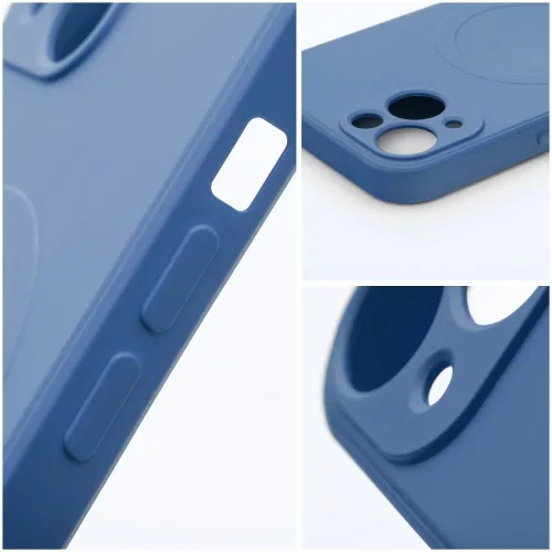 Silicone Mag Apple iPhone 18 Pro / 17 Pro szilikon hátlap tok, MagSafe, sötétkék