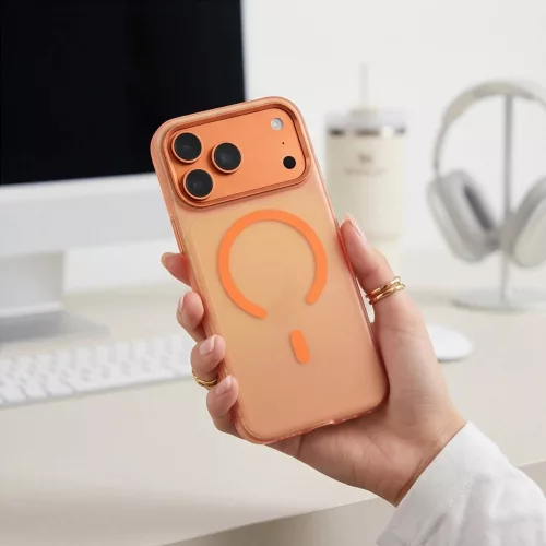 Tech-Protect MagZero Apple iPhone 18 Pro / 17 Pro tok, MagSafe, Cosmic Orange, narancs