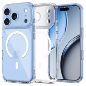   Tech-Protect MagPeak Apple iPhone 18 Pro / 17 Pro tok, MagSafe, Crystal Clear, átlátszó-fehér