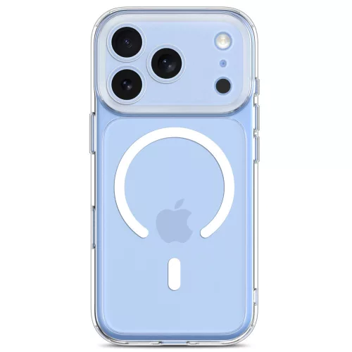 Tech-Protect MagPeak Apple iPhone 18 Pro / 17 Pro tok, MagSafe, Crystal Clear, átlátszó-fehér