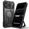 Tech-Protect MagForce Apple iPhone 18 Pro / 17 Pro tok kitámasztóval, megerősített védelemmel, MagSafe, Matte Black, fekete