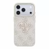 Guess PU 4G Resin Metal Logo Apple iPhone 18 Pro Max hátlap tok, rózsaszín-arany