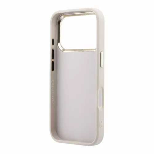 Guess PU 4G Resin Metal Logo Apple iPhone 18 Pro Max hátlap tok, rózsaszín-arany