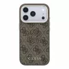 Guess PU 4G Resin Metal Logo Apple iPhone 18 Pro / iPhone 17 Pro hátlap tok, barna-arany