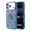 Guess PU 4G Resin Metal Logo Apple iPhone 18 Pro / iPhone 17 Pro hátlap tok, kék-arany