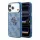 Guess PU 4G Resin Metal Logo Apple iPhone 18 Pro Max hátlap tok, kék-arany