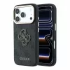 Guess PU 4G Resin Metal Logo Apple iPhone 18 Pro Max hátlap tok, fekete-arany
