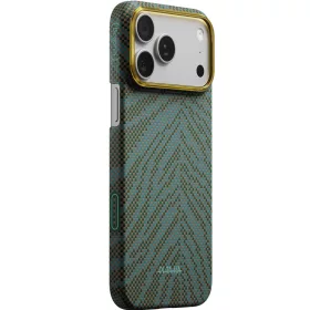   Pitaka Edge Breath of Veins Apple iPhone 18 Pro Max / 17 Pro Max hátlap tok, MagSafe, Dive Green, zöld