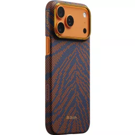   Pitaka Edge Breath of Veins Apple iPhone 18 Pro Max / 17 Pro Max hátlap tok, MagSafe, Burning Orange, narancs