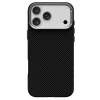 K-look Apple iPhone 18 Pro / 17 Pro tok, MagSafe, aramid minta, fekete-ezüst