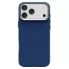 K-look Apple iPhone 18 Pro / 17 Pro tok, MagSafe, aramid minta, kék-ezüst
