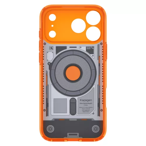 Spigen Ultra Hybrid MagFit Apple iPhone 18 Pro Max / 17 Pro Max tok, MagSafe, C-One, narancs