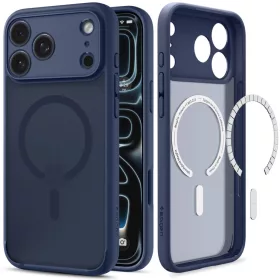   Spigen Ultra Hybrid MagFit Apple iPhone 18 Pro / 17 Pro tok, MagSafe, Frost, sötétkék