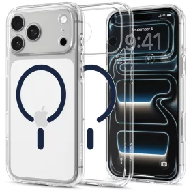  Spigen Ultra Hybrid MagFit Apple iPhone 18 Pro / 17 Pro tok, MagSafe, Clear, kék