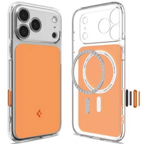 Spigen Ultra Hybrid T MagFit Apple iPhone 18 Pro Max / 17 Pro Max tok, MagSafe, Glossy Orange, narancs