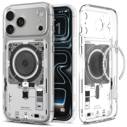 Spigen Ultra Hybrid MagFit Apple iPhone 18 Pro / 17 Pro tok, MagSafe, Neo One, átlátszó