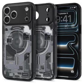   Spigen Ultra Hybrid MagFit Apple iPhone 18 Pro / 17 Pro tok, MagSafe, Zero One, fekete