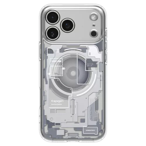 Spigen Ultra Hybrid MagFit Apple iPhone 18 Pro / 17 Pro tok, MagSafe, Zero One, fehér