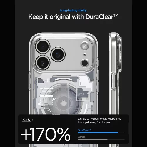 Spigen Ultra Hybrid MagFit Apple iPhone 18 Pro / 17 Pro tok, MagSafe, Zero One, fehér