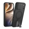 Tech-Protect Kevlar Aura Apple iPhone 18 Pro / 17 Pro MagSafe tok kameravédelemmel, kitámasztóval, fekete (matt)