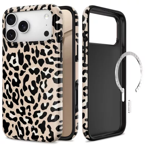Tech-Protect Lamano Apple iPhone 18 Pro Max / 17 Pro Max hátlap tok, MagSafe, Pure Instict, leopárdminta / párducminta
